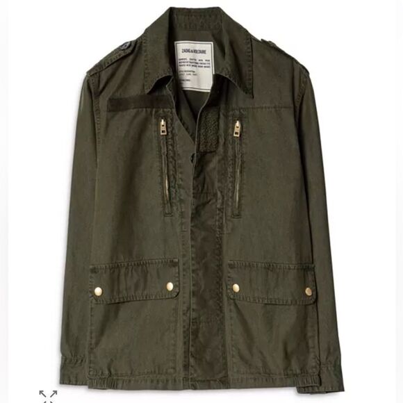 $475 Zadig & Voltaire Logo Utility Jacket NWT - Picture 4 of 13